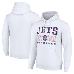 Winnipeg Jets Starter Retro Graphic Pullover Hoodie - White - NHL