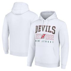New Jersey Devils Starter Retro Graphic Pullover Hoodie - White - NHL