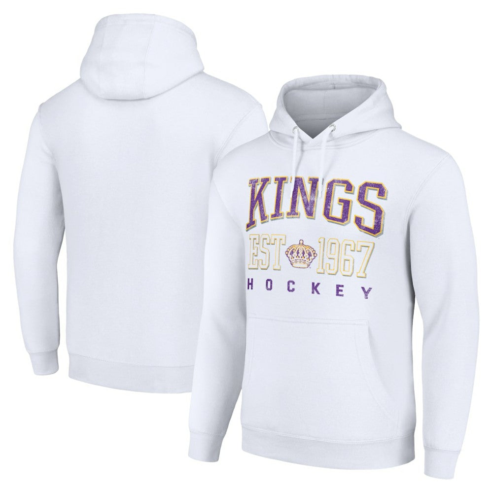 Los Angeles Kings Starter Retro Graphic Pullover Hoodie - White - NHL