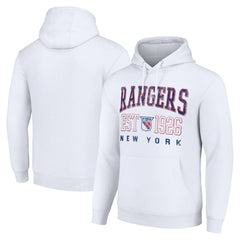 New York Rangers Starter Retro Graphic Pullover Hoodie - White - NHL