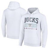 Anaheim Ducks Starter Retro Graphic Pullover Hoodie - White - NHL