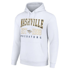Nashville Predators Starter Graphic Pullover Hoodie - White - NHL