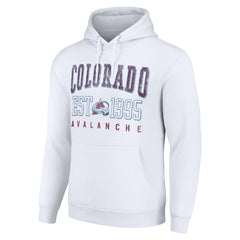 Colorado Avalanche Starter Graphic Pullover Hoodie - White - NHL