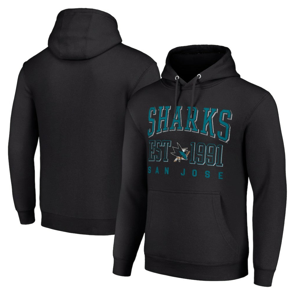 San Jose Sharks Starter Graphic Pullover Hoodie - Black - NHL