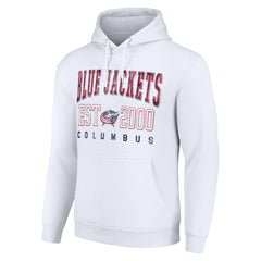 Columbus Blue Jackets Starter Graphic Pullover Hoodie - White - NHL