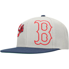 Boston Red Sox Mitchell & Ness Knock Out Panel Snapback Hat - MLB