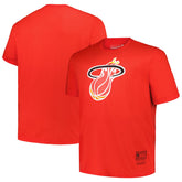 Miami Heat Big & Tall Hardwood Classics Vintage Logo T-Shirt Red - NBA
