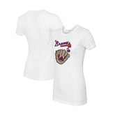 Atlanta Braves Tiny Turnip Women's Butterfly Glove T-Shirt - MLB