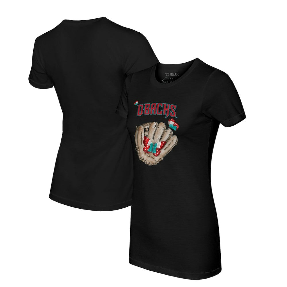 Arizona Diamondbacks Tiny Turnip Women's Butterfly Glove T-Shirt - MLB