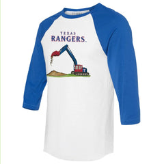 Texas Rangers Tiny Turnip Unisex Excavator 3/4-Sleeve Raglan T-Shirt - MLB