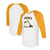 San Diego Padres Tiny Turnip Unisex Excavator 3/4-Sleeve Raglan T-Shirt - MLB