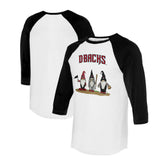 Arizona Diamondbacks Tiny Turnip Unisex Gnomes 3/4-Sleeve Raglan T-Shirt - MLB