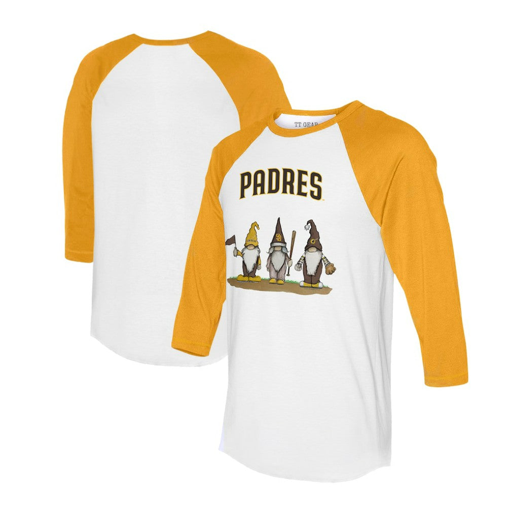 San Diego Padres Tiny Turnip Unisex Gnomes 3/4-Sleeve Raglan T-Shirt - MLB
