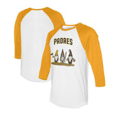 San Diego Padres Tiny Turnip Unisex Gnomes 3/4-Sleeve Raglan T-Shirt - MLB
