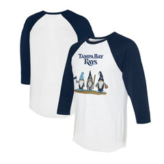 Tampa Bay Rays Tiny Turnip Unisex Gnomes 3/4-Sleeve Raglan T-Shirt - MLB