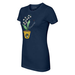 Milwaukee Brewers Tiny Turnip Women's Lilies & Ladybugs T-Shirt - MLB