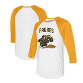 San Diego Padres Tiny Turnip Unisex Monster Truck 3/4-Sleeve Raglan T-Shirt - MLB
