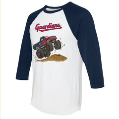 Cleveland Guardians Tiny Turnip Unisex Monster Truck 3/4-Sleeve Raglan T-Shirt - MLB
