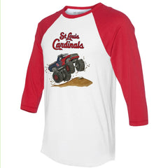 St. Louis Cardinals Tiny Turnip Unisex Monster Truck 3/4-Sleeve Raglan T-Shirt - MLB