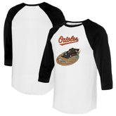 Baltimore Orioles Tiny Turnip Unisex Race Car 3/4-Sleeve Raglan T-Shirt - MLB