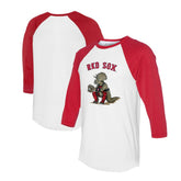 Boston Red Sox Tiny Turnip Unisex Triceratops 3/4-Sleeve Raglan T-Shirt - MLB