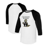 Colorado Rockies Tiny Turnip Unisex Triceratops 3/4-Sleeve Raglan T-Shirt - MLB