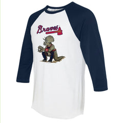 Atlanta Braves Tiny Turnip Unisex Triceratops 3/4-Sleeve Raglan T-Shirt - MLB