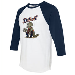 Detroit Tigers Tiny Turnip Unisex Triceratops 3/4-Sleeve Raglan T-Shirt - MLB