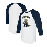 Milwaukee Brewers Tiny Turnip Unisex Triceratops 3/4-Sleeve Raglan T-Shirt - MLB