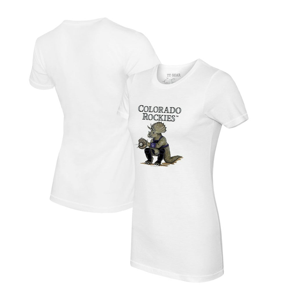 Colorado Rockies Tiny Turnip Women's Triceratops T-Shirt - MLB