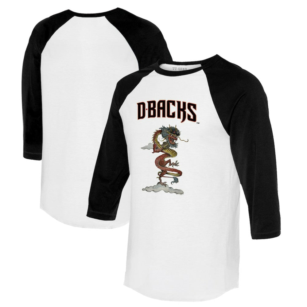 Arizona Diamondbacks Tiny Turnip Unisex 2024 Year of the Dragon 3/4-Sleeve Raglan T-Shirt - MLB