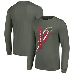 Minnesota Wild Starter Color Scratch Long-Sleeve T-Shirt - Green - NHL