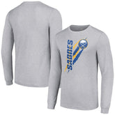 Buffalo Sabres Starter Color Scratch Long-Sleeve T-Shirt - Heather Gray - NHL