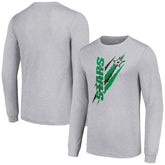 Dallas Stars Starter Color Scratch Long-Sleeve T-Shirt - Heather Gray - NHL