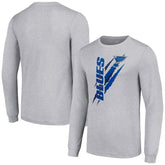 St. Louis Blues Starter Color Scratch Long-Sleeve T-Shirt - Heather Gray - NHL