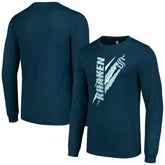 Seattle Kraken Starter Color Scratch Long-Sleeve T-Shirt - Deep Sea Blue - NHL