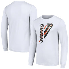 Philadelphia Flyers Starter Color Scratch Long-Sleeve T-Shirt - White - NHL
