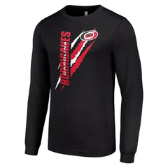 Carolina Hurricanes Starter Color Scratch Long-Sleeve T-Shirt - Black - NHL
