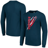 Washington Capitals Starter Color Scratch Long-Sleeve T-Shirt - Navy - NHL