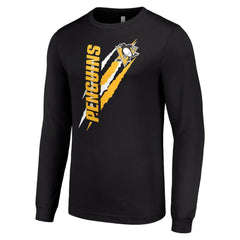 Pittsburgh Penguins Starter Color Scratch Long-Sleeve T-Shirt - Black - NHL