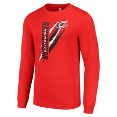Carolina Hurricanes Starter Color Scratch Long-Sleeve T-Shirt - Red - NHL