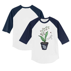 Tampa Bay Rays Tiny Turnip Youth Lilies & Ladybugs 3/4-Sleeve Raglan T-Shirt - MLB