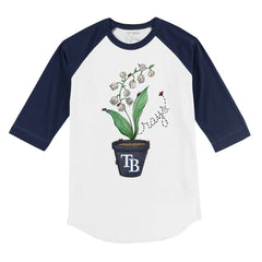 Tampa Bay Rays Tiny Turnip Youth Lilies & Ladybugs 3/4-Sleeve Raglan T-Shirt - MLB