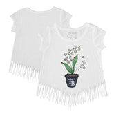 Tampa Bay Rays Tiny Turnip Girls Youth Lilies & Ladybugs Fringe T-Shirt - MLB