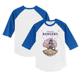 Texas Rangers Tiny Turnip Youth Mermaid 3/4-Sleeve Raglan T-Shirt - MLB