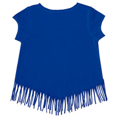 Los Angeles Dodgers Tiny Turnip Girls Youth Mermaid Fringe T-Shirt - MLB