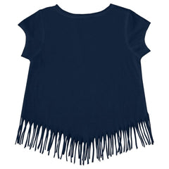 Atlanta Braves Tiny Turnip Girls Youth Mermaid Fringe T-Shirt - MLB