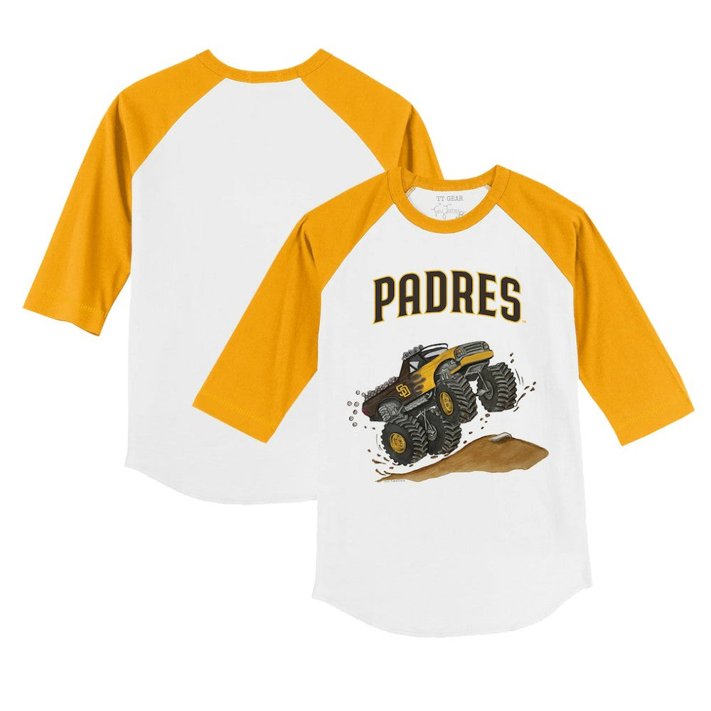 San Diego Padres Tiny Turnip Youth Monster Truck 3/4-Sleeve Raglan T-Shirt - MLB