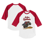 St. Louis Cardinals Tiny Turnip Youth Monster Truck 3/4-Sleeve Raglan T-Shirt - MLB