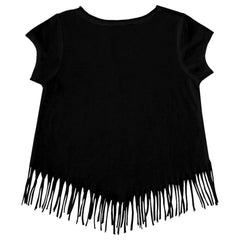 Pittsburgh Pirates Tiny Turnip Girls Youth Tattoo Rose Fringe T-Shirt - MLB